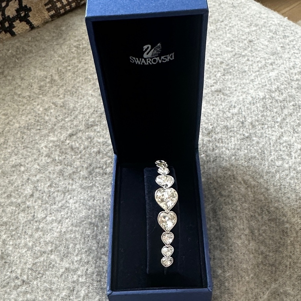 Swarovski Silver Heart Crystal Bracelet